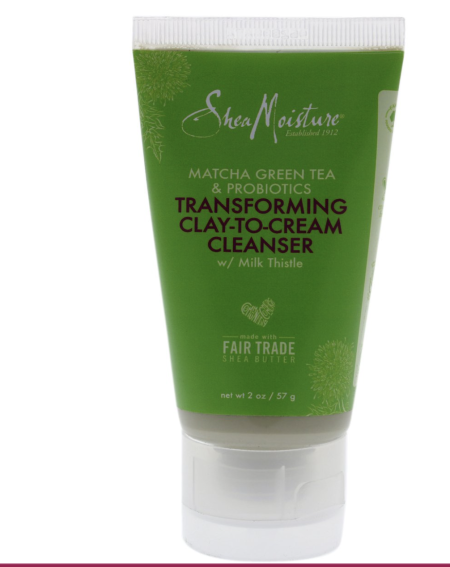 SheaMoisture Matcha Green Tea and Probiotics Transforming Clay-To-Cream